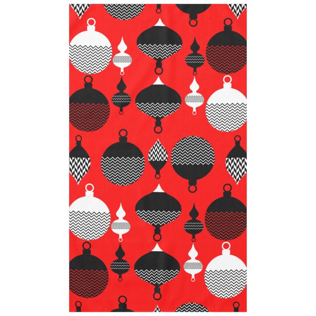 Nappe Balle Décorative De Noël Rouge Et Noir (Devant)