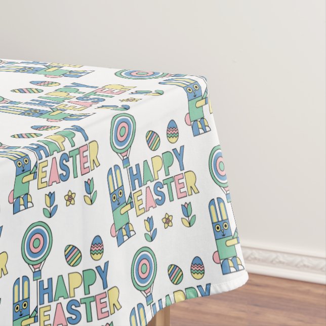 Nappe Ballon de Pâques Lapin Joyeux – Motif Mignon (In Situ)