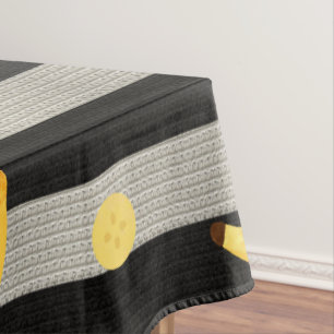 Nappe Banane Rayures Noir & Blanc Modernes