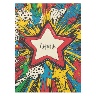 Nappe Bande dessinée colorée Pop Art Starburst explosion
