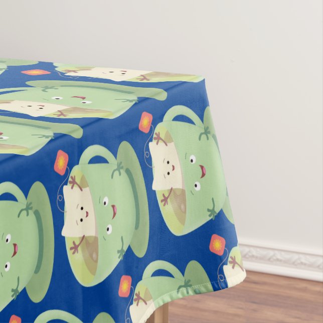 Nappe Bande dessinée de la tasse de thé mignonne humour  (In Situ)