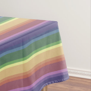 Nappe Bandes arc-en-ciel coupées