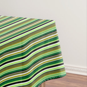 Nappe Bandes blanches vert mignonne