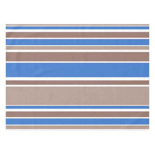 Nappe Bandes Brown et bleues (Devant (Horizontal))