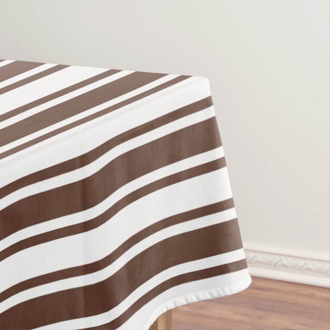 Nappe Bandes de bonbons brun et blanc chocolat (In Situ)