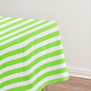 Nappe Bandes de bonbons vert et blanc de chaux