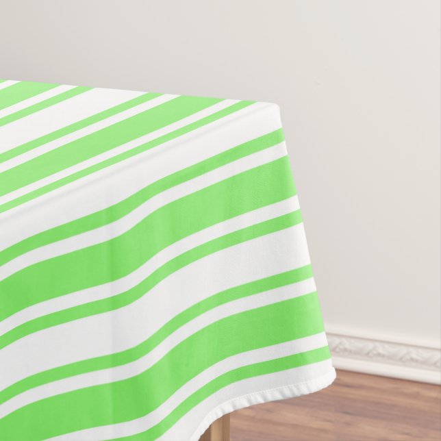Nappe Bandes de bonbons vert et blanc de chaux (In Situ)