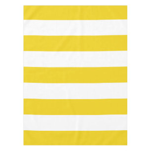 Nappe Bandes Jaunes, Blancs, Motif rayé