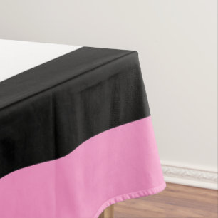 Nappe Bandes noires, blanches et roses