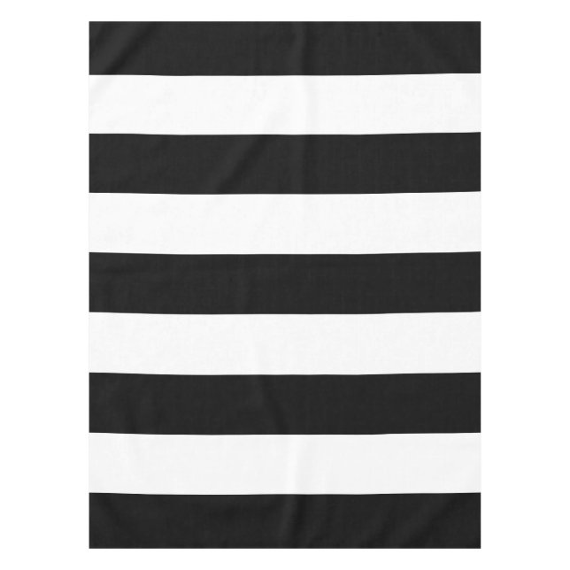 Nappe Bandes noires et blanches, Motif rayé, Lignes (Devant)