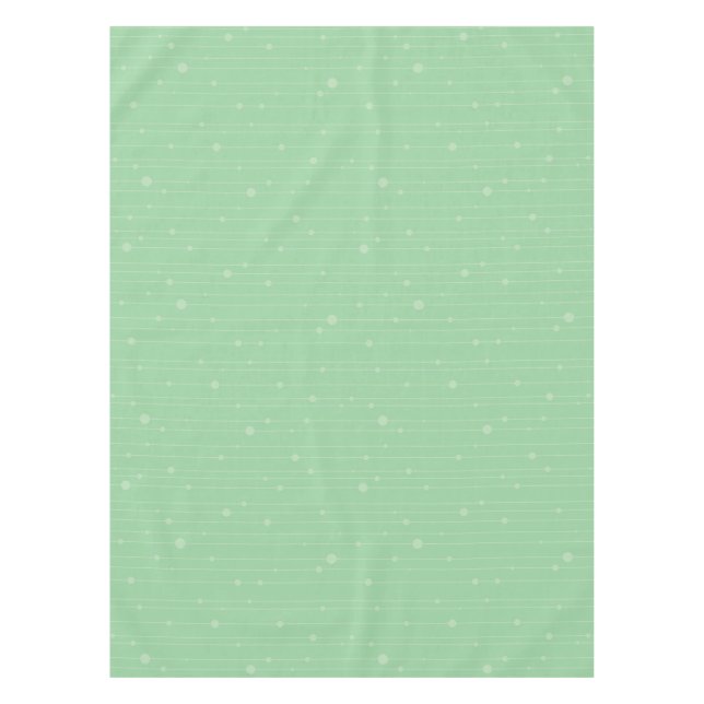 Nappe Bandes simples et points vert menthe moderne (Devant)