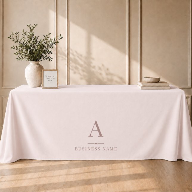 Nappe Bannière de table Marque Entreprise Rose Fardée (Créateur téléchargé)