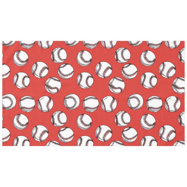 Nappe Baseball sur arrière - plan rouge (Devant (Horizontal))