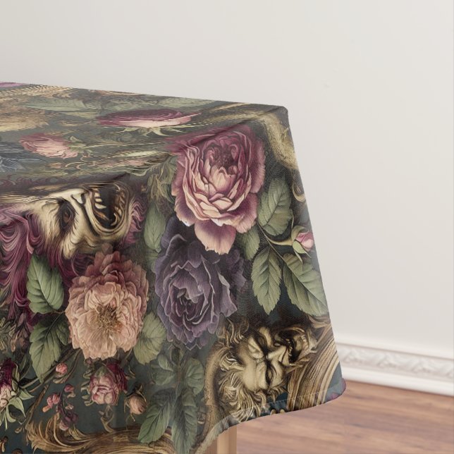 Nappe Batailles et fleurs baroques - Gothique Grand Moti (In Situ)