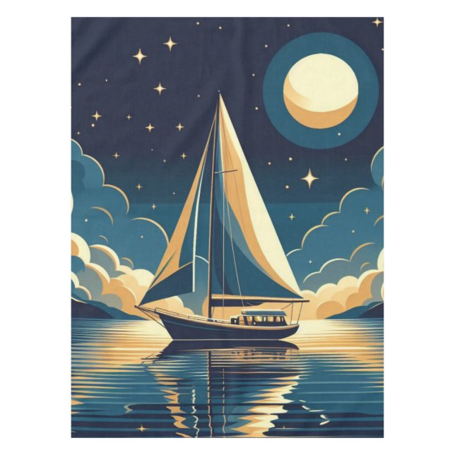Nappe Bateau à voile la nuit (Devant)