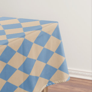 Nappe Beachy Blue et Tan Harlequin