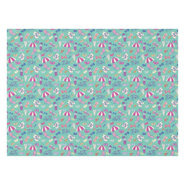 Nappe Beau motif avec des éléments d'été (Devant (Horizontal))