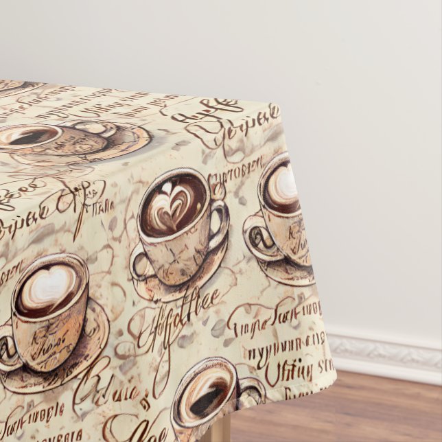 Nappe Beau Motif café Vintage (In Situ)