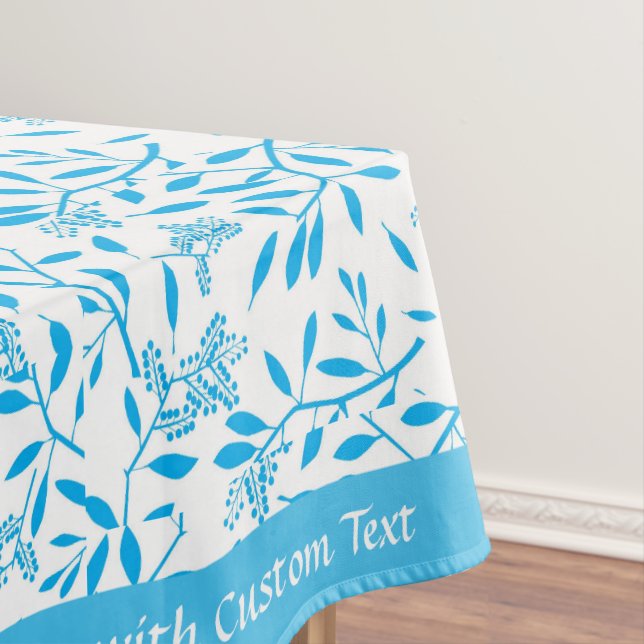 Nappe Beau Motif de feuillage bleu turquoise (In Situ)