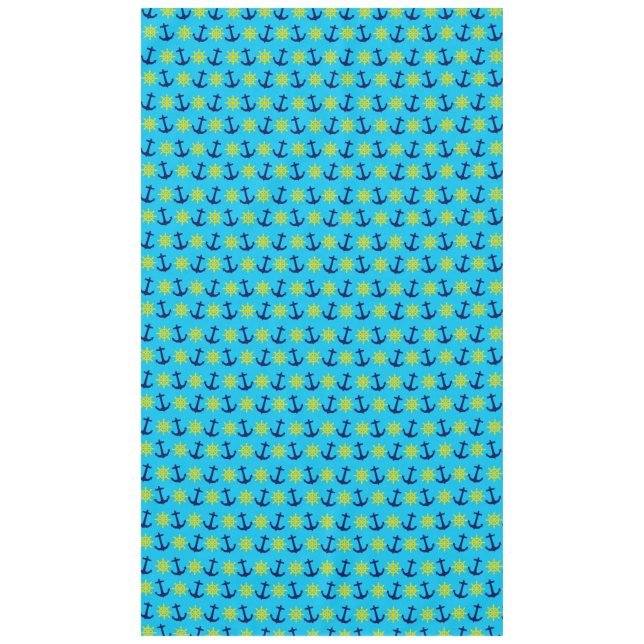 Nappe Beau thème nautique de l'Ancre et de la roue (Devant)