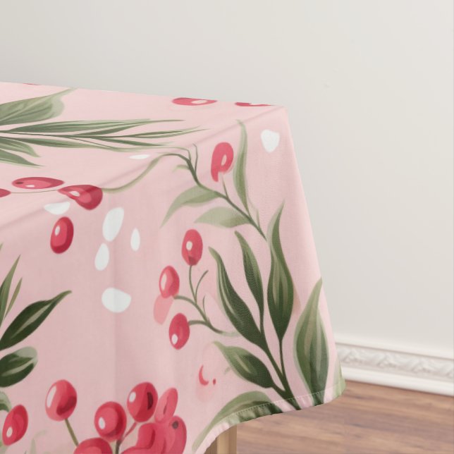 Nappe Beautiful Shabby Chic Pink Christmas Floral Berry (In Situ)