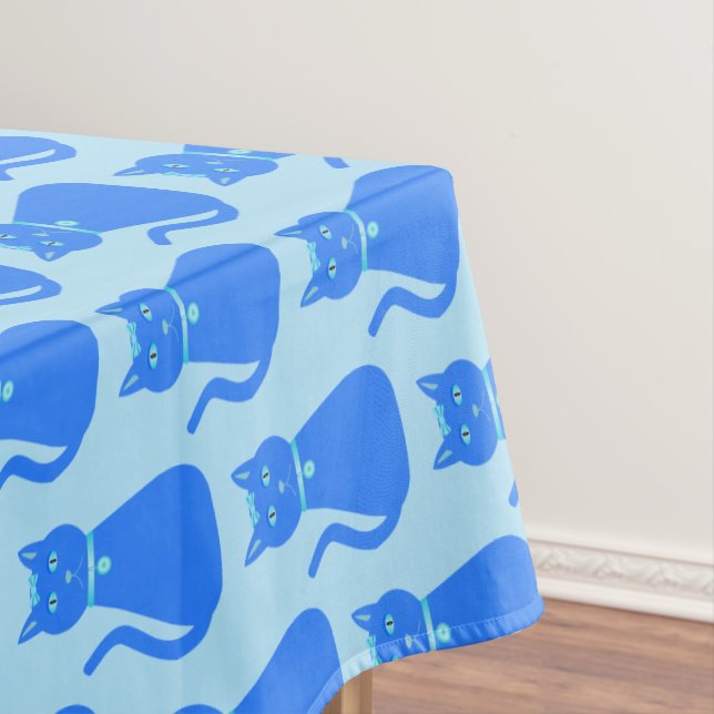 Nappe Bébé Bleu mignon Chat Baby shower à motifs (In Situ)