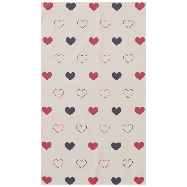 Nappe Beige & red Heart Seamless Pattern Cute Minimal (Devant)