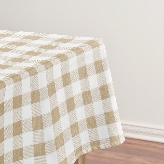 Nappe Beige rustique En vichy Buffalo Plaid (In Situ)