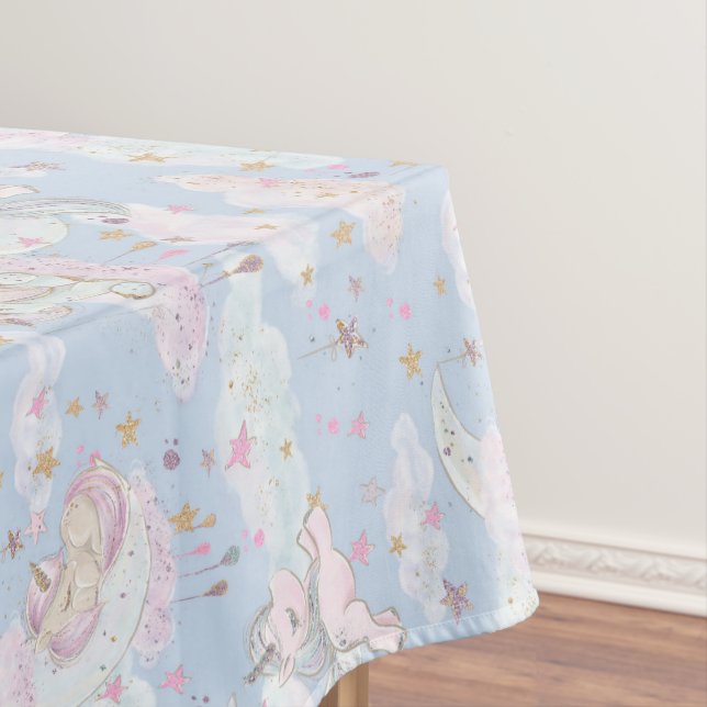 Nappe Belle fille bébé licorne rose violet or fête (In Situ)