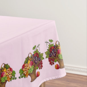 Nappe belle impression de panier de fruits victoriens