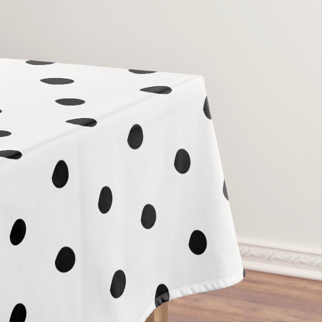 Nappe Belle polka noire blanche motif élégant moderne (In Situ)
