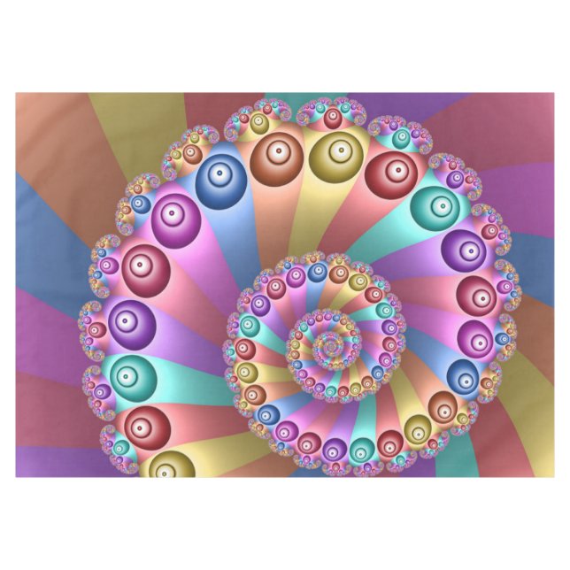 Nappe Belles couleurs arc-en-ciel Art fractal Abstrait (Devant (Horizontal))