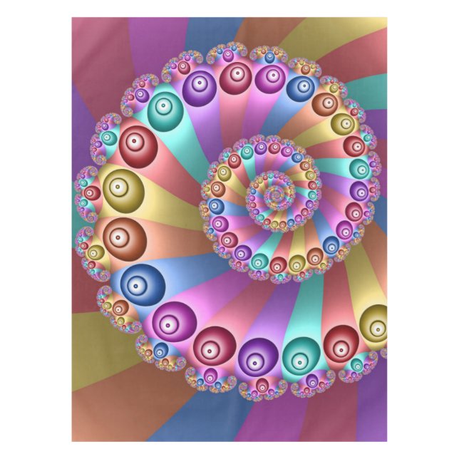 Nappe Belles couleurs arc-en-ciel Art fractal Abstrait (Devant)