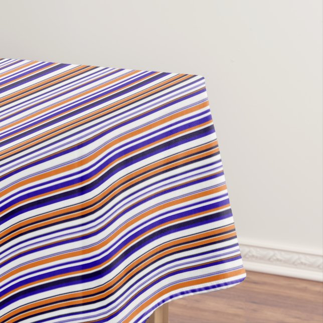 Nappe Belles rayures bleues orange (In Situ)