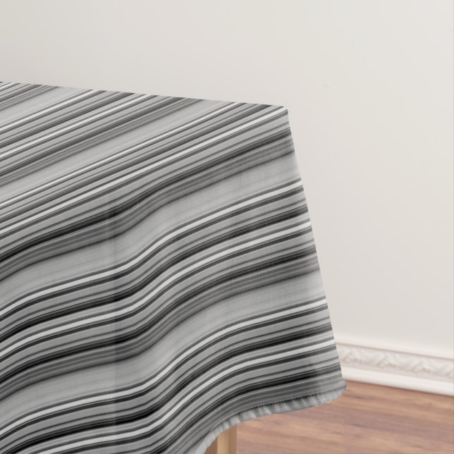 Nappe Belles rayures gris noir (In Situ)