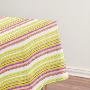 Nappe Belles rayures jaunes blanches