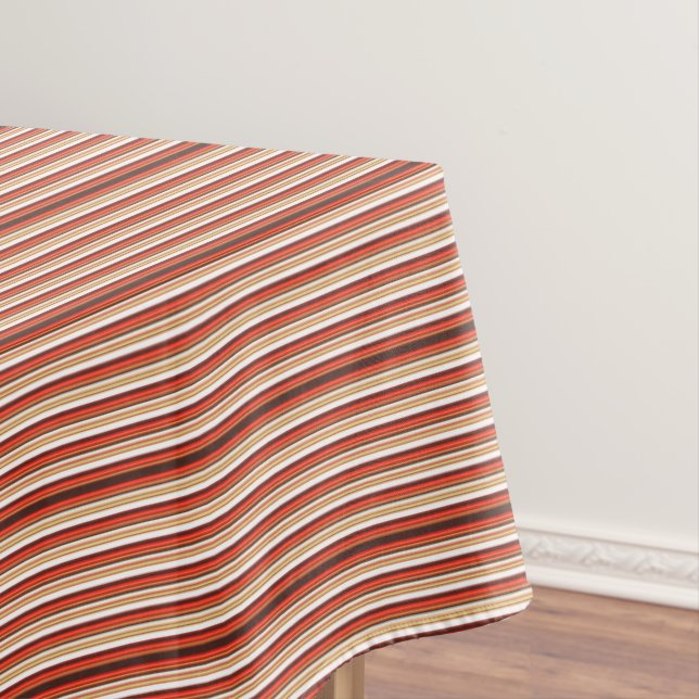 Nappe Belles rayures rouges brun (In Situ)