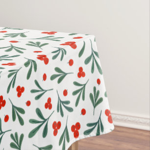 Nappe Berries Et Plante D'Hiver Feuilles Motif sans join