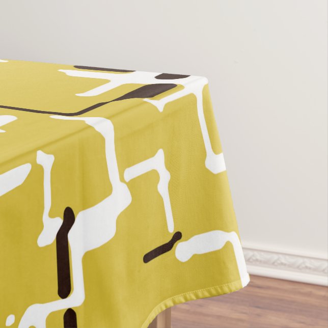 Nappe Beurre jaune noir blanc Motif moderne (In Situ)