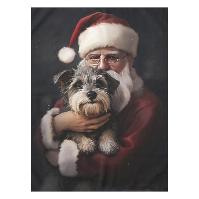 Nappe Biewer Terrier avec le Père Noël Noël Festif (Devant)