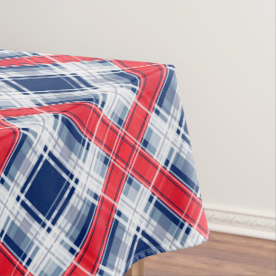 Nappe Bl motif abstrait sans à damiers plaid