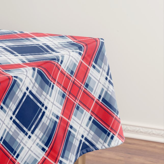Nappe Bl motif abstrait sans à damiers plaid (In Situ)