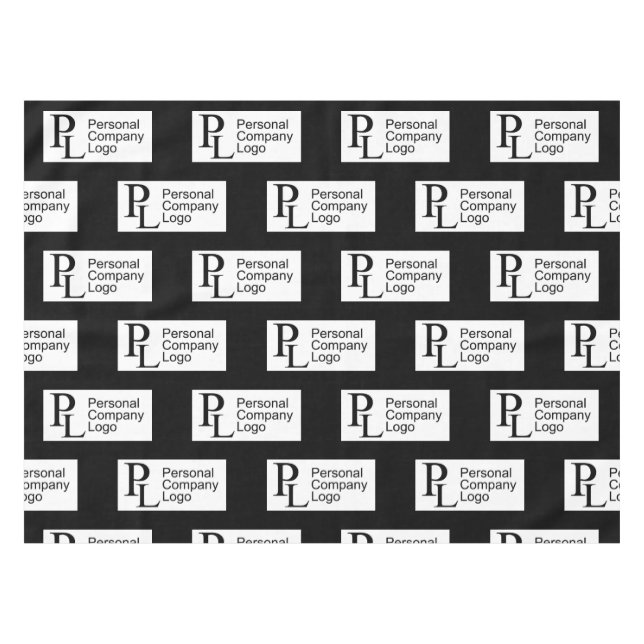 Nappe Black Custom Tablecloth Logo Business Stall Événem (Devant (Horizontal))