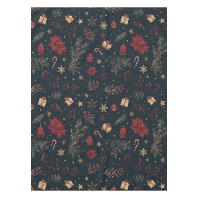 Nappe Black Holiday Watercolor Pine Berry Whimsical (Devant)