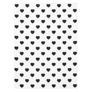 Nappe Black Love Hearts Arrière - plan blanc