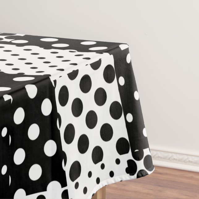 Nappe Black White Fashion Polka Dots Style Design  (Créateur téléchargé)