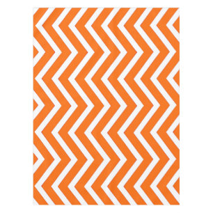Nappe blanche orange fraîche de Chevron