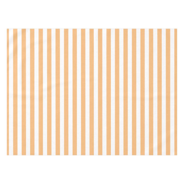Nappe Blancs classiques et rayures orange claires (Devant (Horizontal))