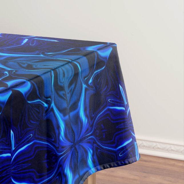 Nappe Bleu avec des traits 'flottants' entrelacés (In Situ)