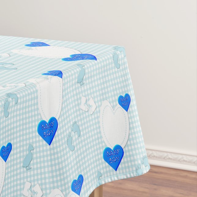 Nappe Bleu Blanc à carreaux Bébé Garçon (In Situ)